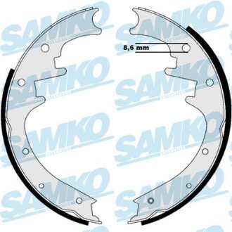Комплект гальмівних колодок SAMKO 87205