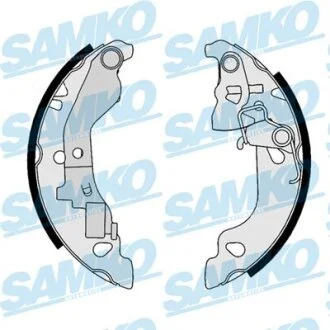 Колодки гальмівні барабанні Fiat Punto 99-> (d180x32) (LPR-) SAMKO 87680