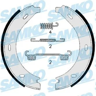 Комплект гальмівних колодок, стоянкове гальмо SAMKO 88740