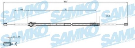 Тросовий привод, стоянкове гальмо SAMKO C0002B
