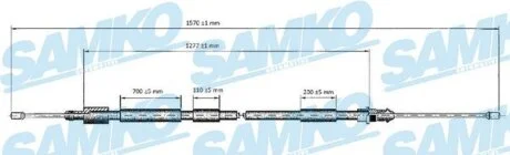 Тросовий привод, стоянкове гальмо SAMKO C0119B