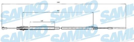 Тросовий привод, стоянкове гальмо SAMKO C0214B