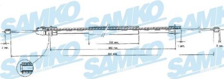 Тросовий привод, стоянкове гальмо SAMKO C0630B