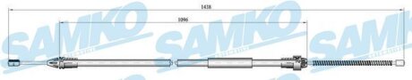 Тросовий привод, стоянкове гальмо SAMKO C0684B