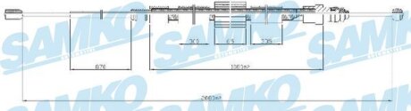 Тросовий привод, стоянкове гальмо SAMKO C0716B