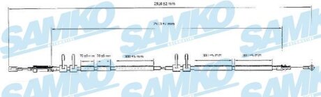 Тросовий привод, стоянкове гальмо SAMKO C0989B