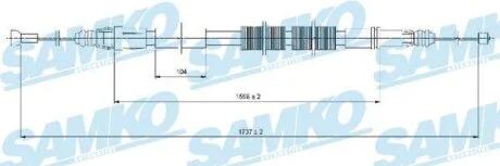 Тросовий привод, стоянкове гальмо SAMKO C1028B