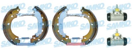 Тормозные колодки задние барабаные (203X39мм) (с цилиндрами) Kubistar Kangoo 97- SAMKO KEG379