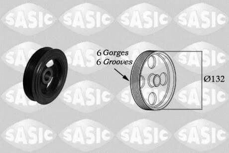 - Шків колінчастого валу SASIC 2156065