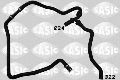 Патрубок нагрівача (24мм) FORD C-MAX, FOCUS C-MAX, FOCUS II, FOCUS II/KOMBI 1.4/1.6 10.03-09.12 SASIC 3406113