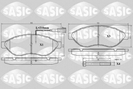 - Гальмівні колодки до дисків SASIC 6210021