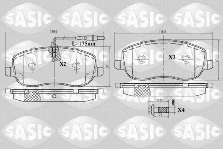 - Гальмівні колодки до дисків SASIC 6210029