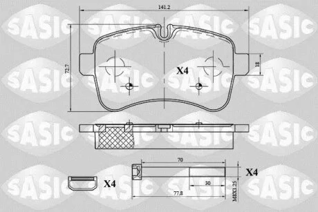 - Гальмівні колодки до дисків SASIC 6216038