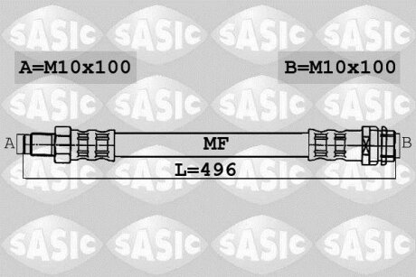 - Гальмівний шланг SASIC 6606039