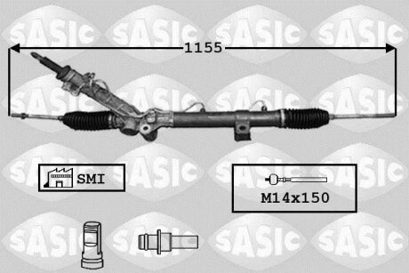 Рульова рейка OPEL VIVARO A,B, RENAULT TRAFIC II-III 01- SASIC 7006167