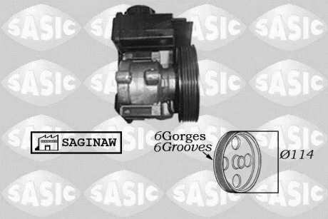 - Насос гідропідсилювача керма SASIC 7070021