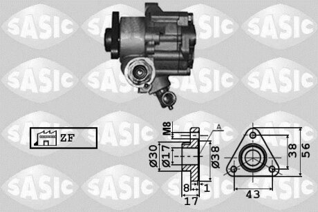 - Насос гідропідсилювача керма SASIC 7076002