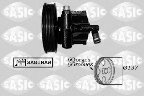 - Насос гідропідсилювача керма SASIC 7076012