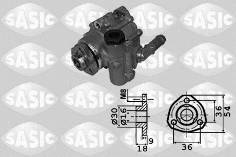 - Насос гідропідсилювача керма SASIC 7076071