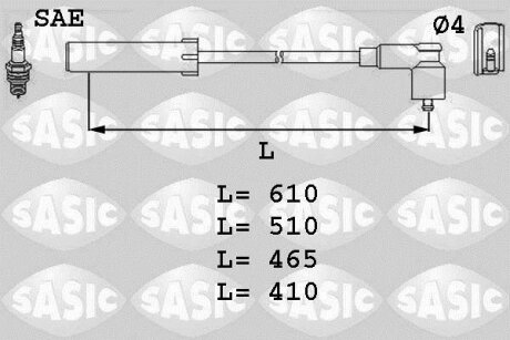 - Комплект проводів запалювання SASIC 9284004
