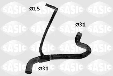 Шланг гумовий сист. охолоджен. SASIC SWH4210