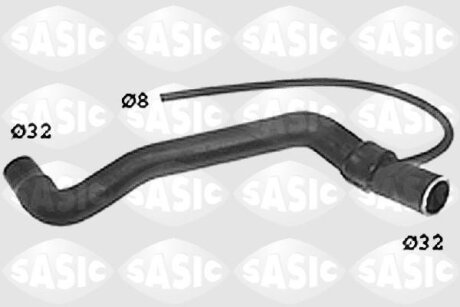 Шланг гумовий сист. охолоджен. SASIC SWH6816