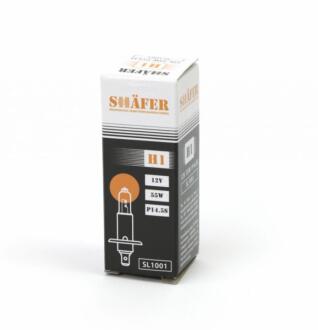 ЛАМПА РОЗЖАРЮВАННЯ H1 12V 55W P14.5S (КАРТОННА УПАКОВКА 1ШТ) SHAFER SL1001