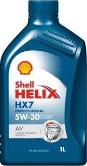 Олива для двигуна SHELL HELIX HX7 P AV 5W30 1L