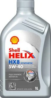 Олива двигуна (ACEA A3/B3, A3/B4 MB 229.3 VW 502.00/505.00RN 0700/0710 FIAT 9.55535-M2) SHELL HELIX HX8 5W40 1L