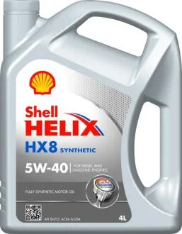 Олива двигуна (ACEA A3/B3, A3/B4 MB 229.3 VW 502.00/505.00RN 0700/0710 FIAT 9.55535-M2) SHELL HELIX HX8 5W40 4L