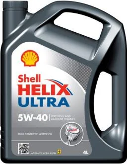 Олива двигуна Helix Ultra 5W40 4L (ACEA A3/B3, A3/B4 BMW L-01 MB 229.5/226.5 VW 502.00/505.00 RN 0700/0710 PSA B71 2296 Porsche A40 FIAT 9.55535.Z2) SHELL HELIX ULTRA 5W40 4L