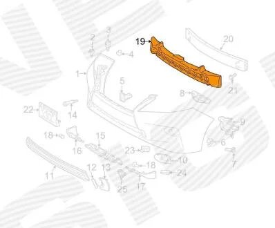 ОТБОЙНИК, LEXUS RX350/450H, 12 - 15 Signeda PTY04433EA