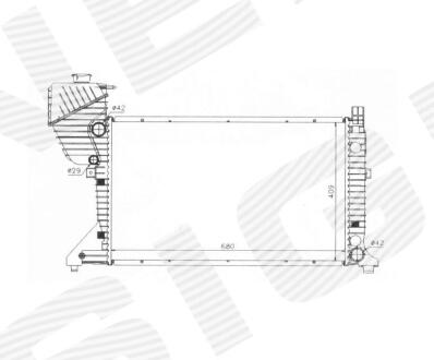РАДИАТОР, MERCEDES BENZ SPRINTER, 02.95 - 02.00 Signeda RA62519A