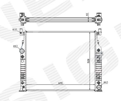 РАДИАТОР MERCEDES BENZ (GL-KL X164), 06 - 12 Signeda RA62576A