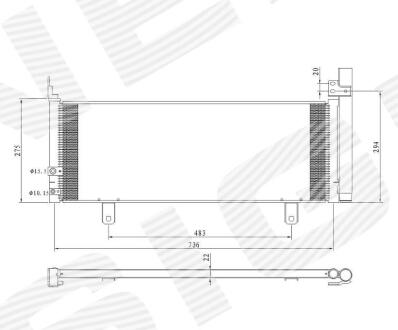 Радіатор кондиціонера TOYOTA CAMRY (XV50), 12 - 14 Signeda RC940639