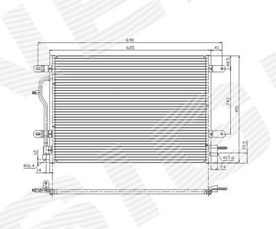 РАДИАТОР КОНДИЦИОНЕРА AUDI A4 (B6), 01 - 04 Signeda RC94583