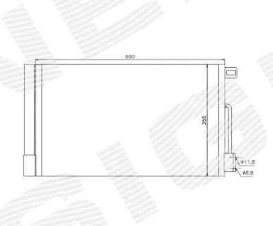 Радіатор кондиціонера FIAT GRANDE PUNTO, 05 - 12 Signeda RC94973