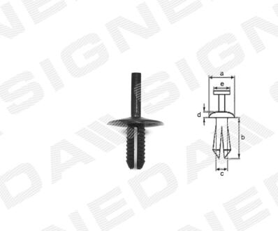 Кріплення пластмасове BMW 3 (E36), 12.90 - 03.00 Signeda T35110