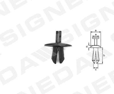 ПЛАСТМАССОВЫЕ КРЕПЛЕНИЯ Signeda T35410