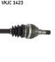 OPEL Полуось лів. L=606mm 30/25 зуб. VECTRA C (Z02) 1.9 CDTI (F69) 05-08, SIGNUM (Z03) 1.9 CDTI 04-08 SKF VKJC1423 (фото 3)