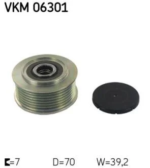 Натяжний ролик поліклинового реміня SKF VKM 06301