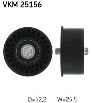Паразитний ролик ременя ГРМ CHEVROLET ASTRA, LACETTI, NUBIRA, VIVA DAEWOO LACETTI, NUBIRA OPEL ASTRA G, ASTRA G CLASSIC, ASTRA G/KOMBI, ASTRA H, ASTRA H GTC, COMBO TOUR 1.4-1.8 02.98- SKF VKM 25156