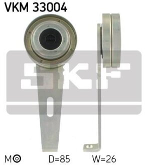 Ролик поліклинового ременя натяжна FIAT Scudo 95-07, PEUGEOT 206 98-12, Partner 96-08, Expert 95-07, 306 93-02, CITROEN Berlingo 96-08, Jumpy 95-07, Xsara 00-06 SKF VKM 33004