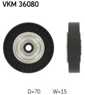 Обводний ролик (Паразитный / ведущий ролик, поликлиновой ремень) SKF VKM 36080