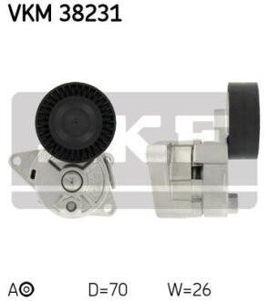 BMW натяжний ролик E38/E39/E46/Z3 (M43/M52) 98- 70/78x26 SKF VKM 38231