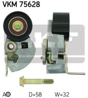 Натягувач ременя HYUNDAI/KIA Accent/Elantra/Santa Fe/Tucson/Cee\'d/Cerato/Sportage "1,5/2,2L "01>> SKF VKM 75628