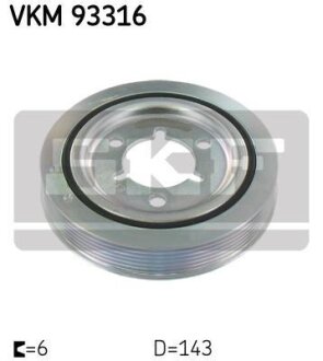 Ременный шкив, коленчатый вал SKF VKM 93316