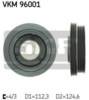 Шків коленвалу CHEVROLET Matiz/Spark "0,8L "05>> SKF VKM 96001