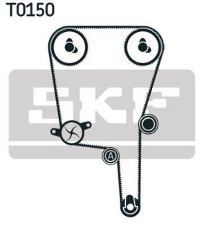 Комплект ГРМ (ремінь + ролик) SKF VKMA 01114
