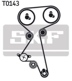 Комплект ГРМ (ремінь + ролик) SKF VKMA 02184